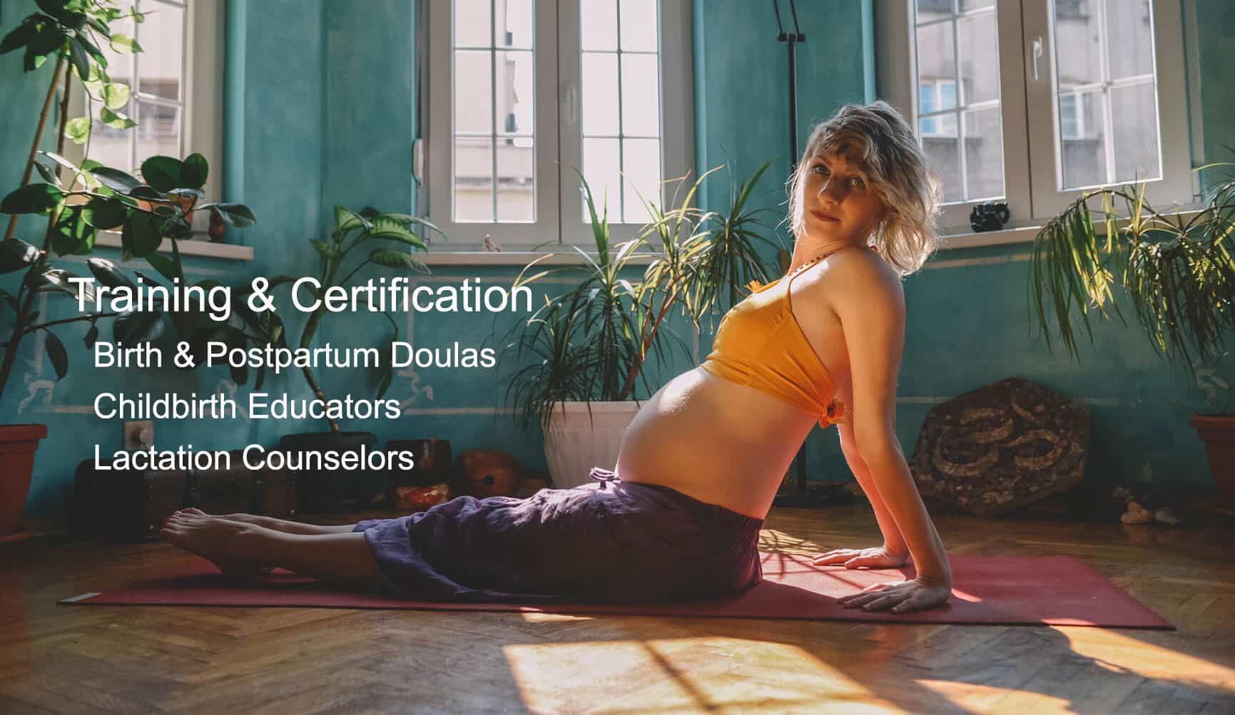 Training and certification for birth doulas, postpartum doulas, childbirth educators, and lactation counselors